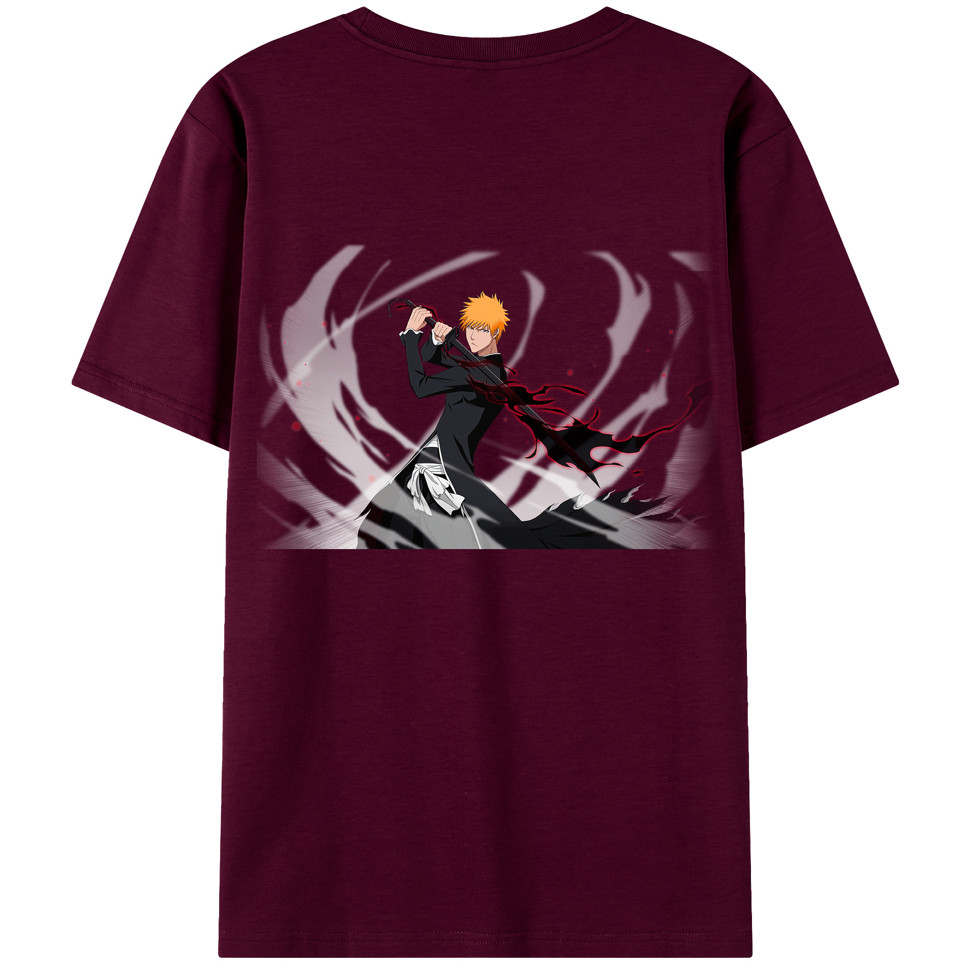 （画像用） ブリーチ 黒崎一護（くろさき いちご）BLEACH Kurosaki Ichigo レディース半袖Tシャツ(バックプリント)
